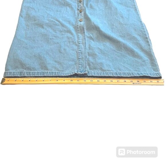 Plus Size Denim Dress Coastal Cowgirl Country Embroidered Blue Jean Button Sz 3X - Picture 12 of 15